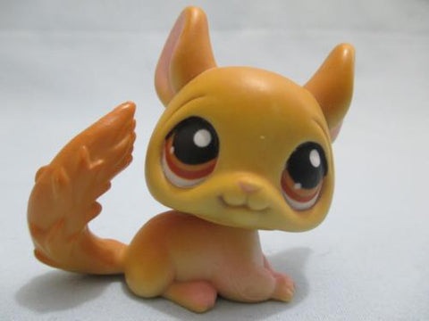 LIKE NEW Littlest Pet Shop Chinchilla Brown Eyes 340 Golden Yellow Authentic Lps Jun12na