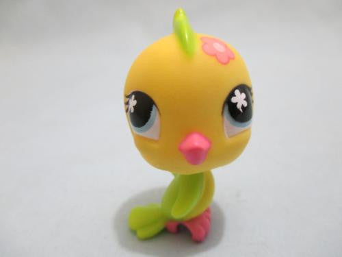 LIKE NEW Littlest Pet Shop Yellow Canary Bird Flower 595 100% Authentic MAY12J