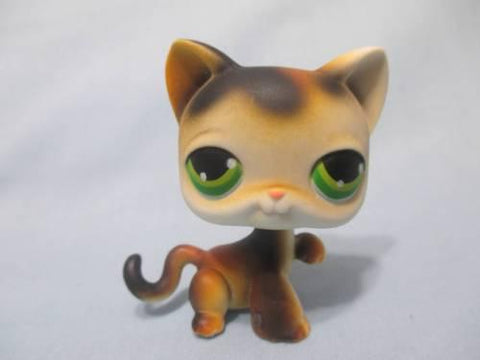Littlest Pet Shop Calico Shorthair Paw Up Cat 27 Authentic LPS OCT25J