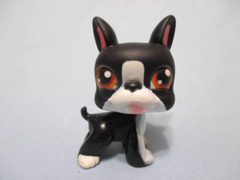 Littlest Pet Shop Black & White Boston Terrier Puppy Dog 63 Authentic Apr17npo38