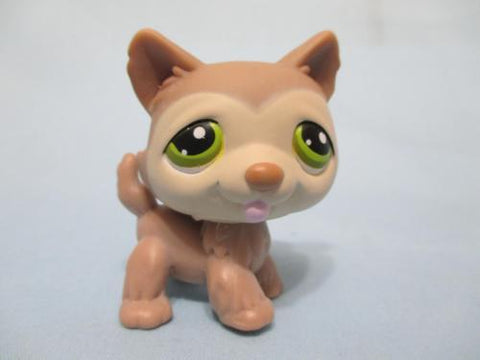 LIKE NEW Littlest Pet Shop LPS Tan Husky Dog Puppy 358 Authentic Lps MY04J