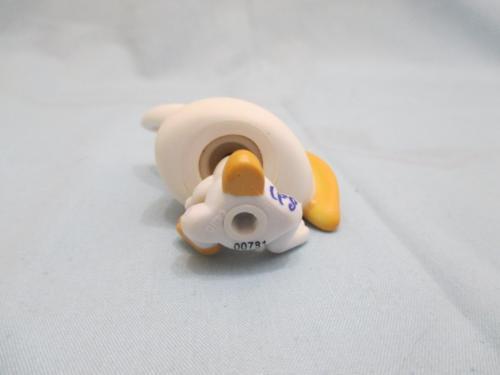 Littlest Pet Shop 1417 Yellow and White Bunny Rabbit with Green Eyes Dec05ni