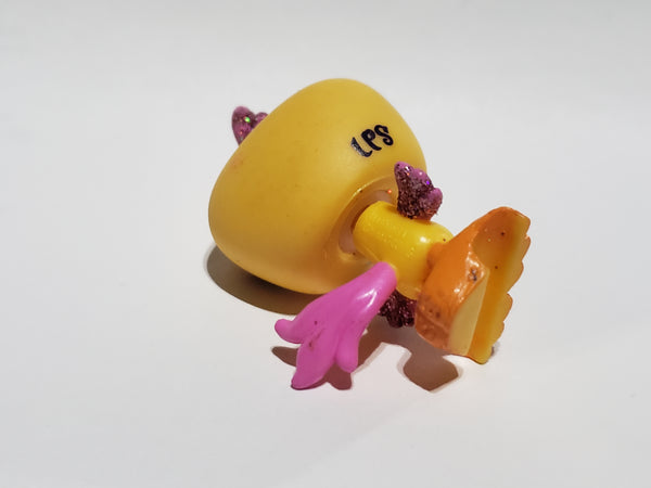 LIKE NEW Littlest Pet Shop RARE Parakeet Bird 2318 w/ Pink Crest and Wings Glitter Finishes Authentic LPS Dec21nhr