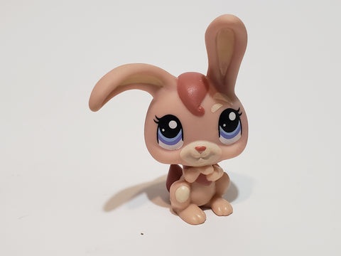LITTLEST PET SHOP Salmon Pink BUNNY RABBIT 1399 Lavander Eyes AUTHENTIC AIK Feb20naik