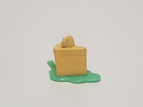 Littlest Pet Shop Cheese Slice in a Green Plate Food Accessory Authentic LPS feb17n