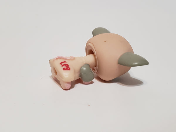 Littlest Pet Shop Pale Orange Rat Mouse 1168 w/ Gray Ears & Dull Green Eyes Authentic LPS Feb28N