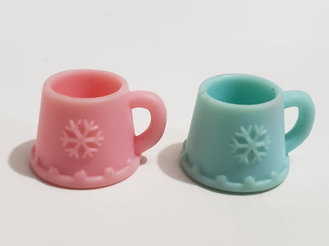 Littlest Pet Shop Lot of 2 Winter Cup Mug Accessories Authentic LPS Apr16nACC