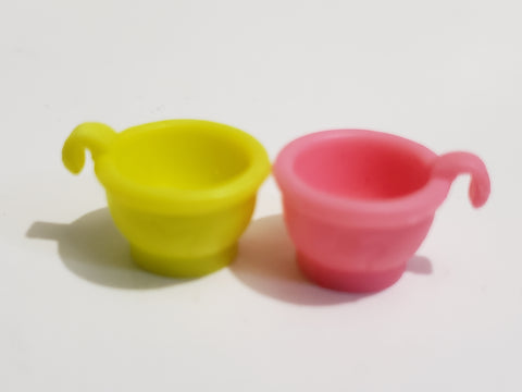 Littlest Pet Shop Lot of 2 Tea Time Cup Mug Accessories LPS Apr16nACC