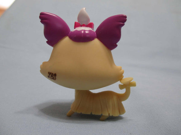 Littlest Pet Shop Yellow Yorkie Dog Purple Ears 3001 Sweetest Rare Authentic LPS MAY22J