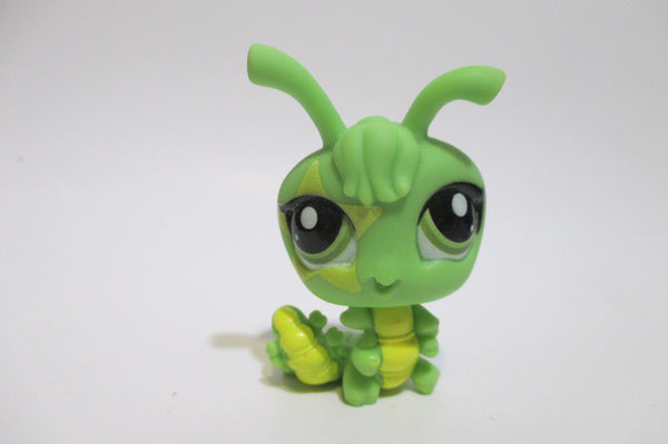 LIKE NEW Littlest Pet Shop Gen 7 G7 Yellow Green Caterpillar 6 Authentic Lps Feb24ni