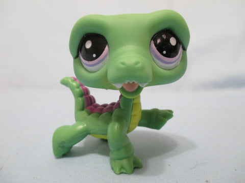 Littlest Pet Shop LPS Alligator Gator 2573 Purple Eyes Crocodile Authentic APR25JI