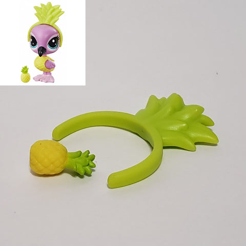 Littlest Pet Shop Pineapple Headband from Thirsty Pet Anana Flaminga Flamingo 3-57 Authentic Lps AUG19J