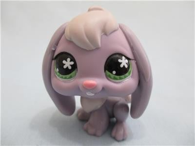 Littlest Pet Shop 648 LOP EAR BUNNY RABBIT GREEN EYES FLOWER EARS Authentic Lps Dec8n