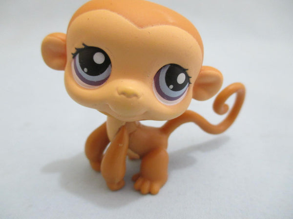 LIKE NEW Littlest Pet Shop #189 Brown Monkey Tan Face Purple Eyes 100% Authentic LPS Mar10npo43