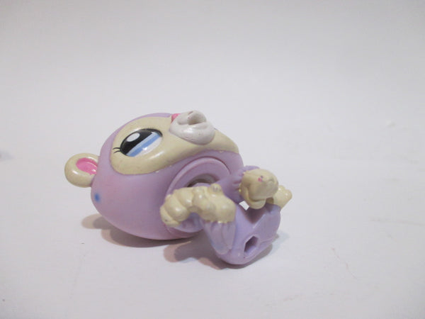 Littlest Pet Shop 2209 Lavender Cream Chimpanzee Monkey Authentic AIK Blemished As Shown NOV19J