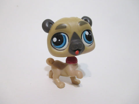 LIKE NEW Littlest Pet Shop Wagger Hobbs 3770 Pug Dog Authentic Lps Nov3ni