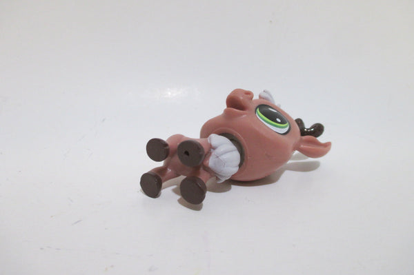 Littlest Pet Shop Authentic HTF No Number Glitter Brown Caribou Moose Deer Authentic Oct12npo200 NN