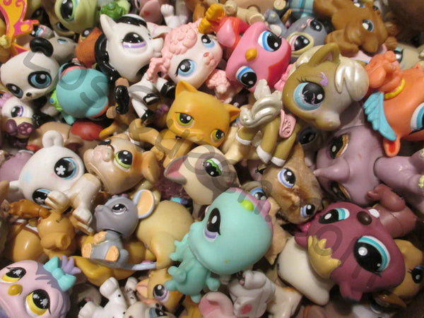 Littlest Pet Shop Lot 25 Random Blemished Damaged LPS Pets Figures Authentic SEE VIDEO