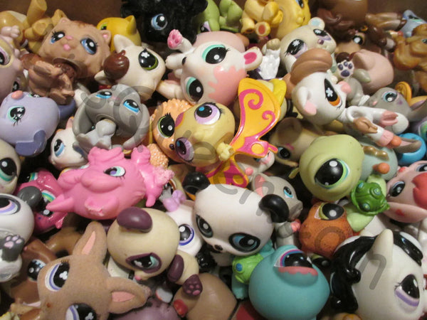 Littlest Pet Shop Lot 25 Random Blemished Damaged LPS Pets Figures Authentic SEE VIDEO