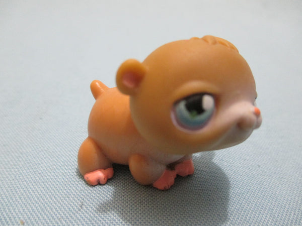Littlest Pet Shop Tan Brown Hamster 45 with Blue Eyes Authentic LPS Feb17ni