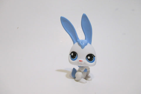 LIKE NEW Littlest Pet Shop Gen 7 G7 Blue White Rabbit Bunny 8 Authentic LPS May06na