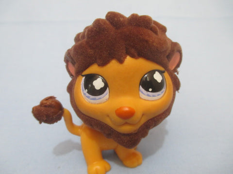 LIKE NEW Littlest Pet Shop Rare Caramel Brown Fuzzy Jungle Lion 809 Authentic Oct20ni NN