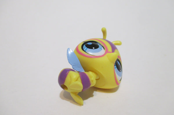 Littlest Pet Shop 3132 Purple Yellow Blue Dot Eyes Bee Authentic AIK SEP14J