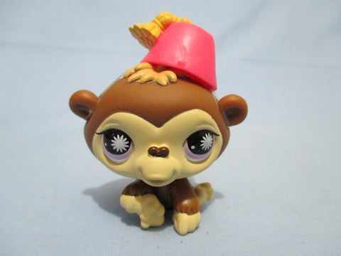 LIKE NEW Littlest Pet Shop LPS 834 Brown Monkey Chimp Authentic Lps Mar14Nin