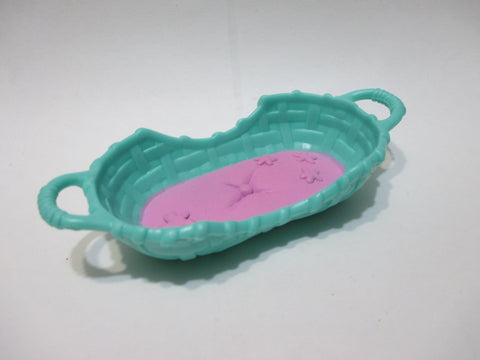 Littlest Pet Shop Blue Purple Bed Basket Accessory Authentic Lps JUN04JA