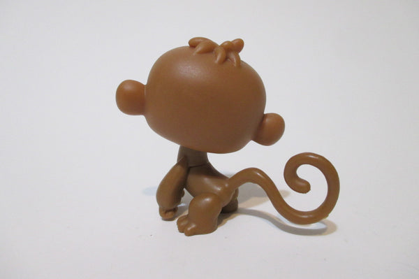 LIKE NEW Littlest Pet Shop Brown Monkey 57 Green Eyes Authentic Lps AUG16K