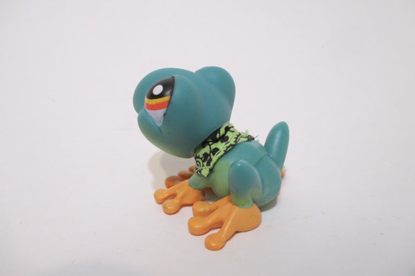 LIKE NEW Littlest Pet Shop Frog 264 with Original Scarf Accessory LPS Authentic APR25JI