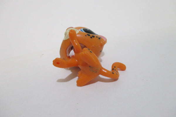 LIKE NEW Littlest Pet Shop 3886 Chad Chalmers Orange Black Spotted Leopard Cheetah Cat Authentic Nov14ni
