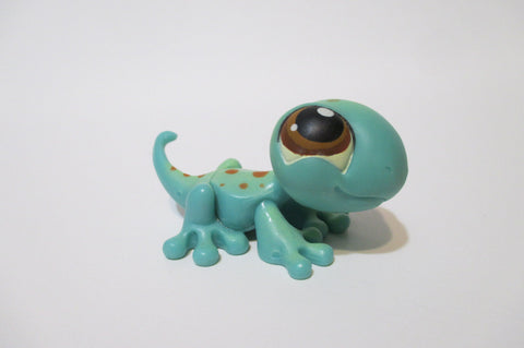 Littlest Pet Shop Blue Gecko Lizard 111 Authentic LPS May22npo45