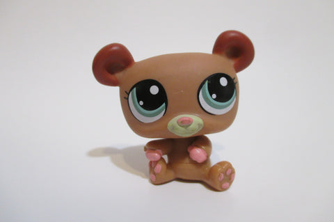 Littlest Pet Shop Rare Brown Panda Bear 1303 Blue Eyes Authentic Lps AIK MAY24J