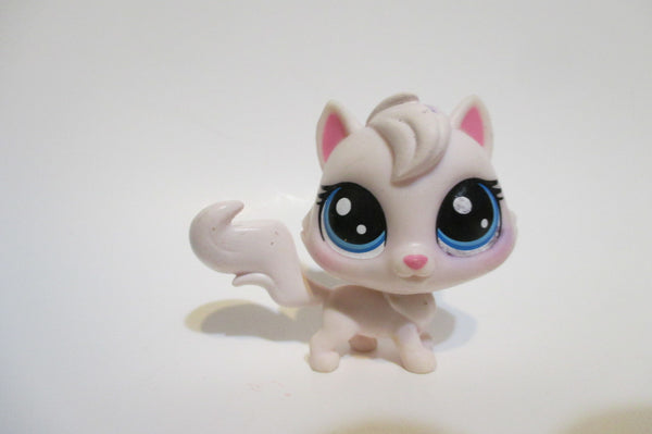 LIKE NEW Littlest Pet Shop 1-98 White Viola Angora Persian Cat Authentic LPS Nov3ni