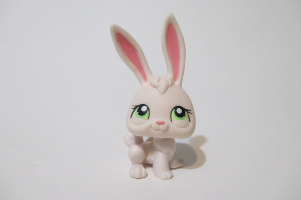 Littlest Pet Shop Rare Bunny Rabbit White Pink Green Eyes NO Number Authentic LPS AIK OCT16J