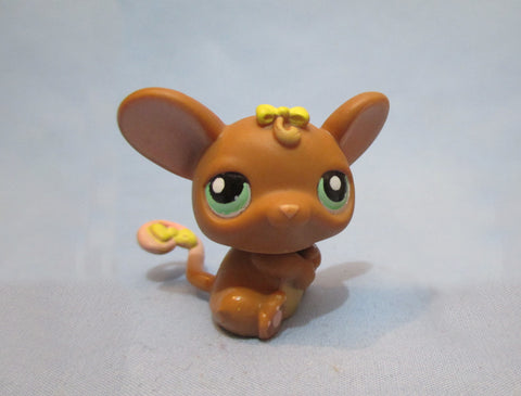 LIKE NEW Littlest Pet Shop Brown Mouse Rat 989 Authentic LPS Apr21n