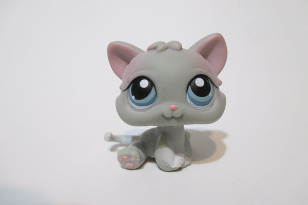 Littlest Pet Shop Grey Gray Baby Kitten Cat 198 Authentic APR13J SEE VIDEO