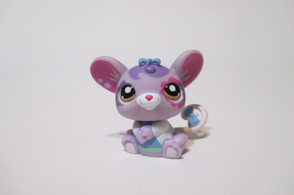 LIKE NEW Littlest Pet Shop Rare Purple Mouse Rat 1698 Authentic AIK Nov30npoHG