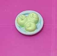 Littlest Pet Shop Green Apples in a Blue Bowl Food Accessory Authentic Oct21ni