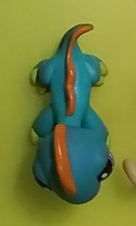 Littlest Pet Shop Iguana Blue Orange 2347 Purple Eyes Authentic Lps Blemished As Shown Dec1n