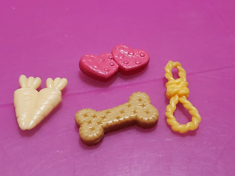 Littlest Pet Shop Lot 4 Carrots Bone Rope Accessories Set Authentic LPS MAY6J