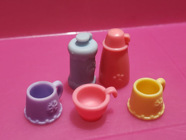 Littlest Pet Shop Lot of 5 Cup Mug Accessories Authentic LPS MAY6J