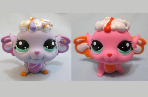 Littlest Pet Shop  Lot 2 Fairy Pink Purple Snow Burst Majestic Masquerade 2710  2835 Authentic Lps 2 FOR 1 DEAL  MAY11JI