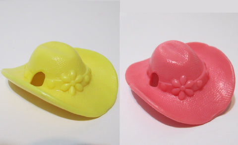 Littlest Pet Shop Lo of 2 Red Yellow Cowboy Horse Pony Hat RARE Accessory Authentic Nov24ni