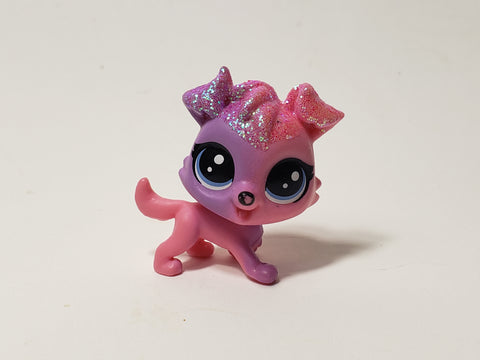 Littlest Pet Shop Mini Baby Collie Dazzlepink Puppy Dog Authentic APR25JI