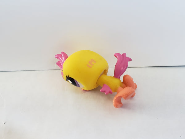 Littlest Pet Shop Jungle Pals G7 Gen 7 91 Yellow Parakeet Pink Flower Authentic LPS AIK Feb24ni