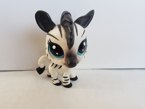Littlest Pet Shop Thirsty Pets Tropical Zebra Rare 4-162 AIK Authentic LPS Oct27ni