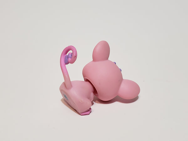 LIKE NEW Littlest Pet Shop 303 Pink Mouse Rat with Light Purple Bows and Green Eyes Authentic Lps  Mar10npo43