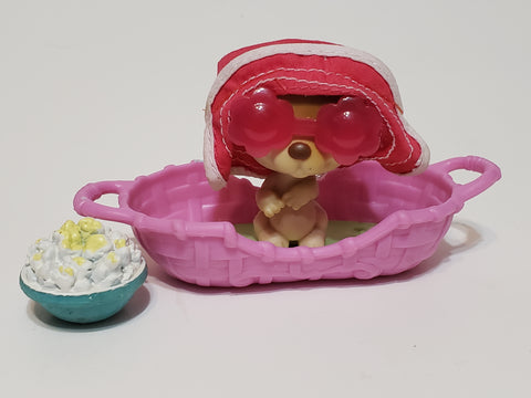 Littlest Pet Shop Lot 2 Jack Russell Dog Puppy 109 with Accessories Authentic Lps APR02J